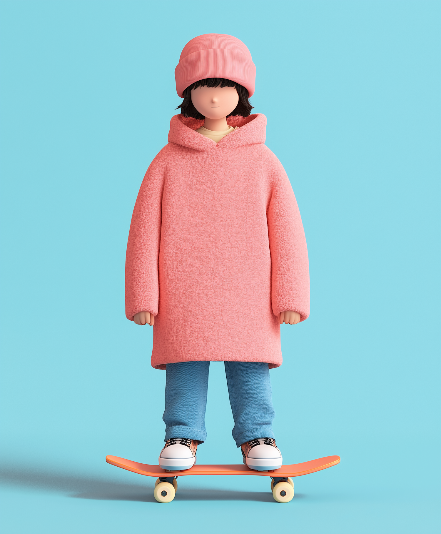 Stylish Skater in Pink