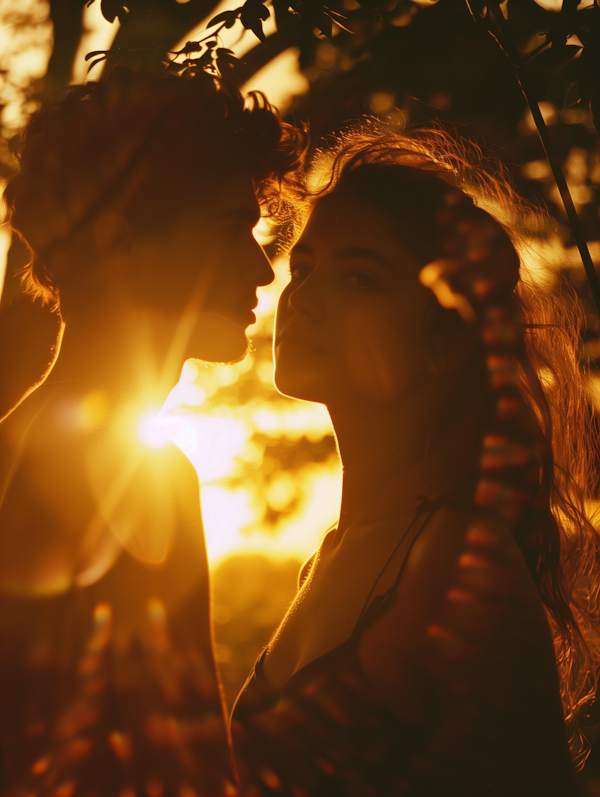 Intimate Sunset Couple