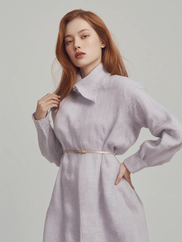 Woman in Lavender Dress