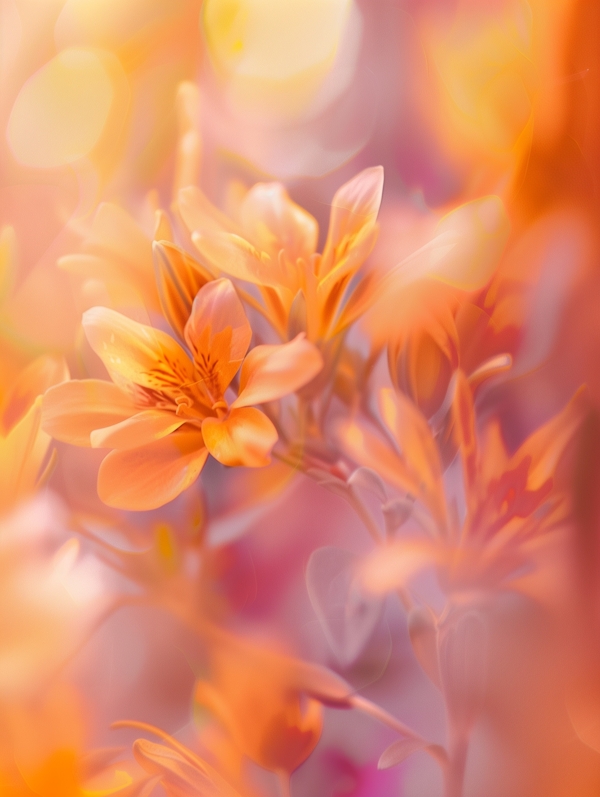 Vibrant Orange Flowers Close-Up