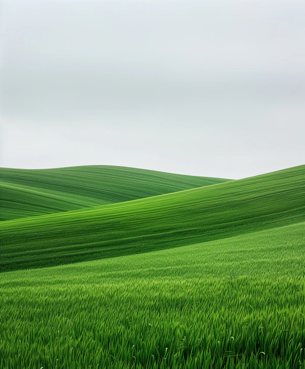 Serene Green Rolling Hills