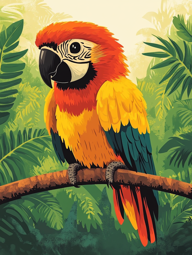 Vibrant Parrot in Jungle