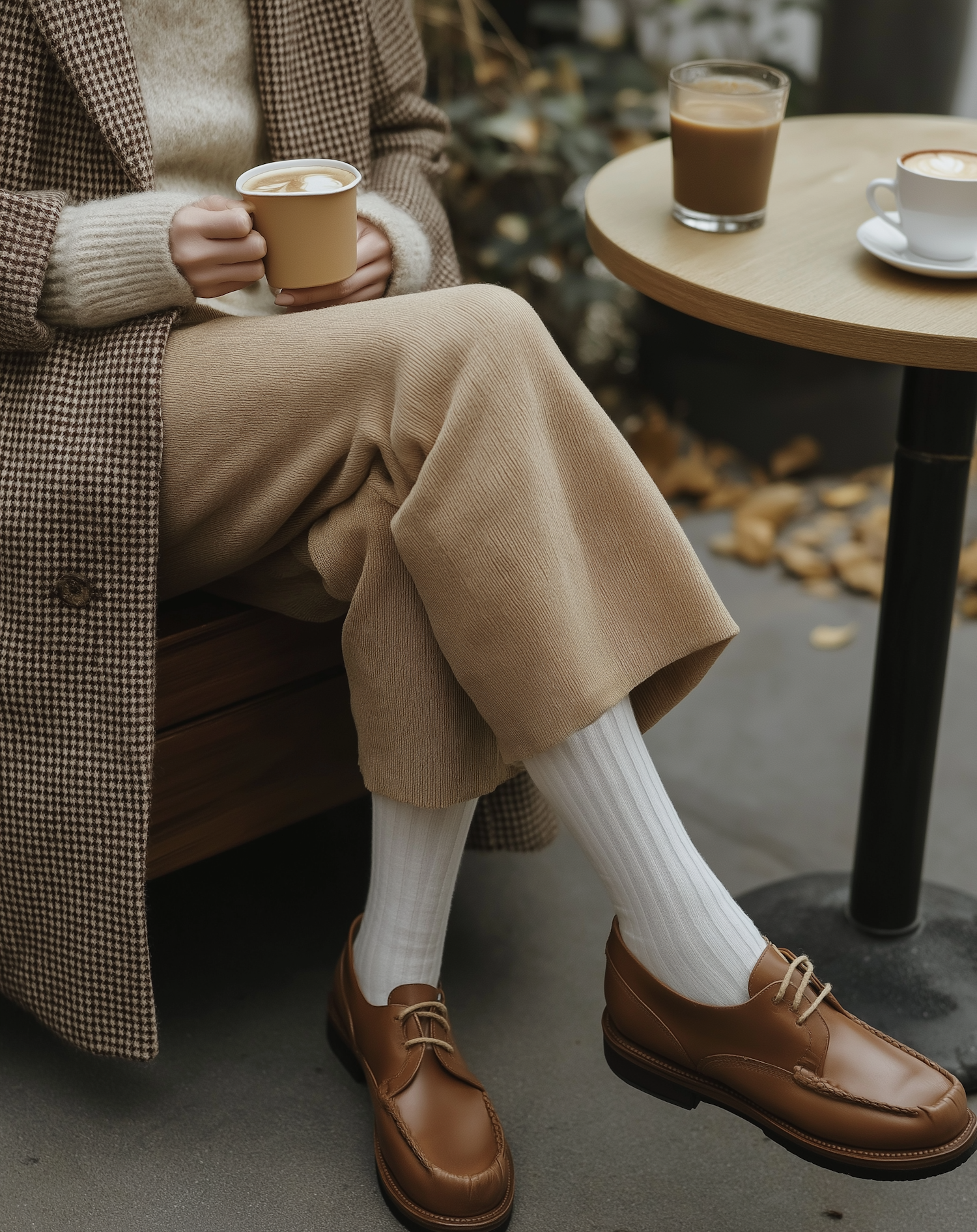 Person at Outdoor Café