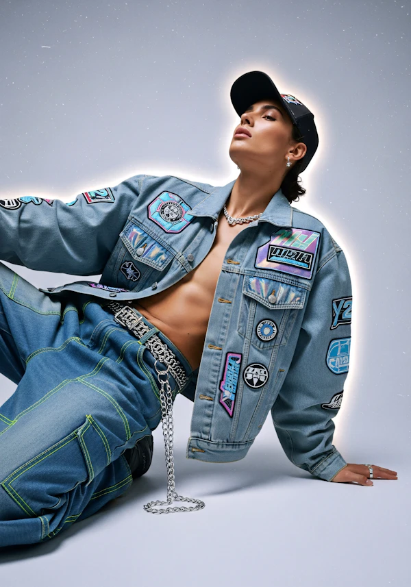 Stylish Denim Portrait