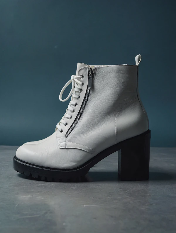 Stylish White Ankle Boot