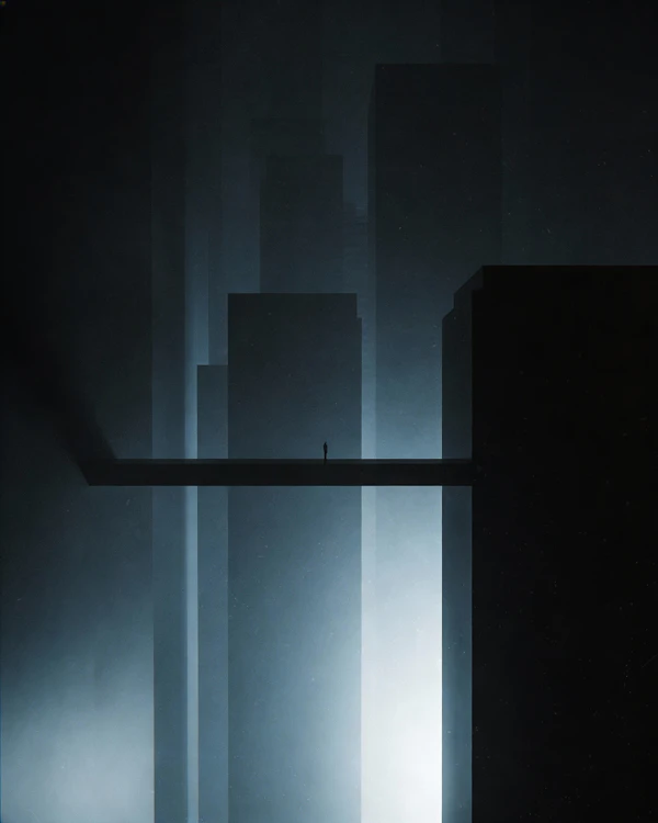 Solitary Bridge Scene