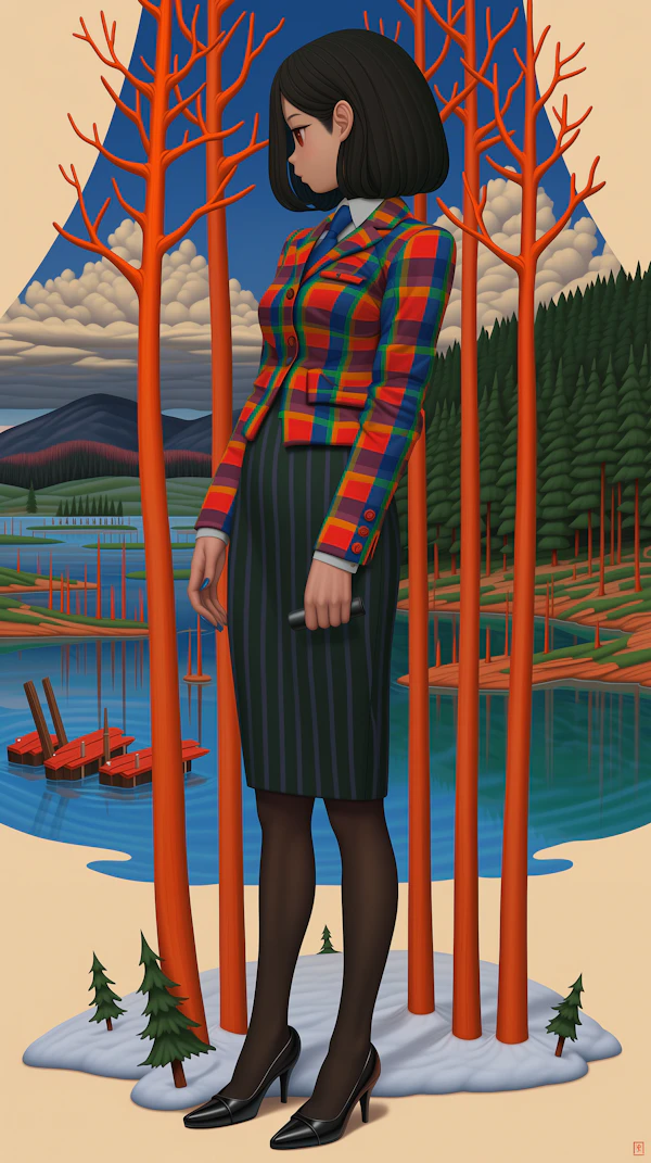 Stylized Woman in Nature