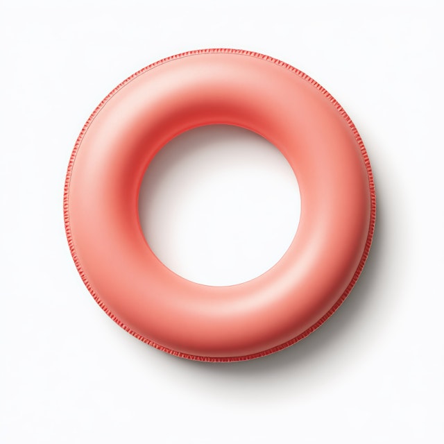 Bright Pink Inflatable Ring