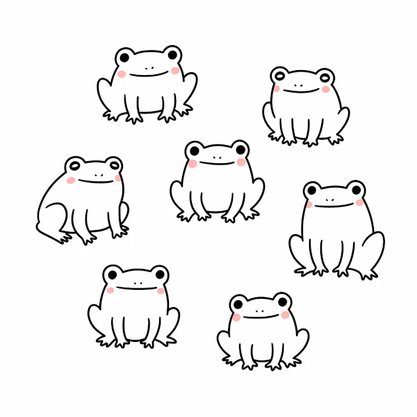 Cartoon Frogs Illustration