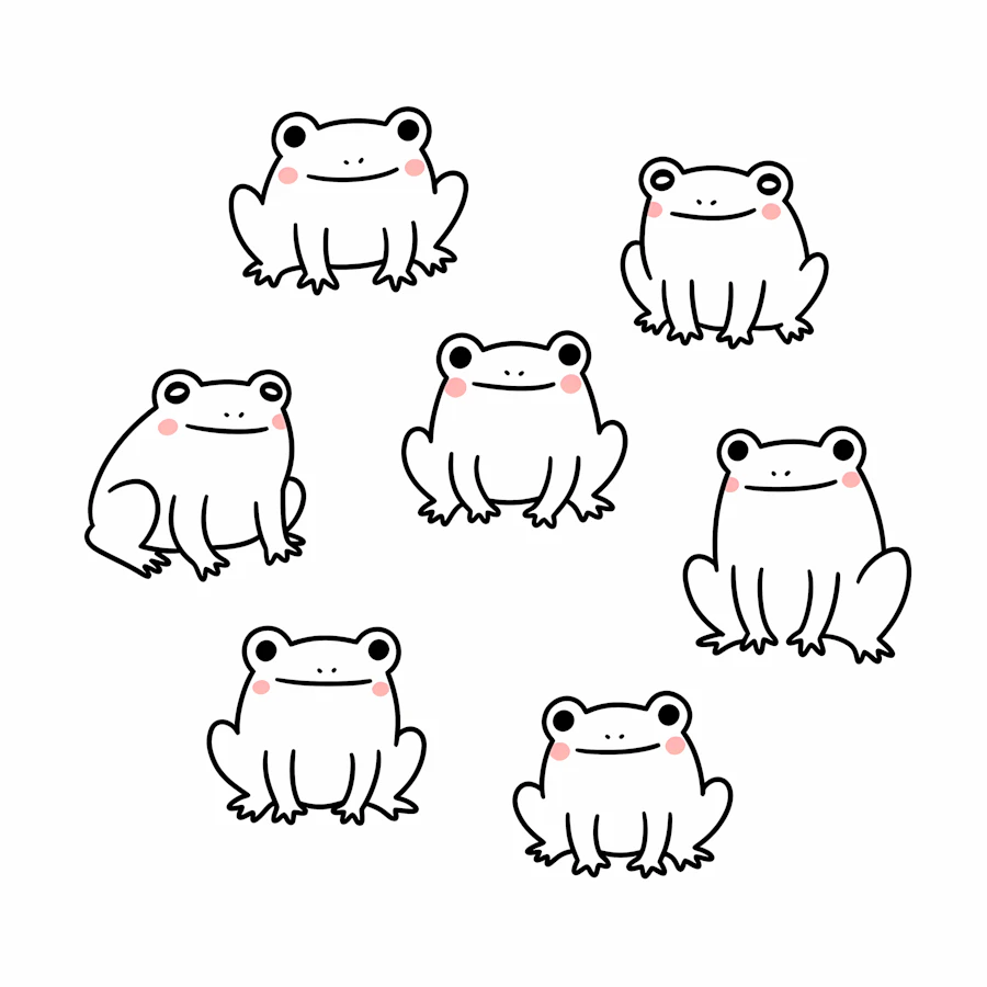 Cartoon Frogs Illustration