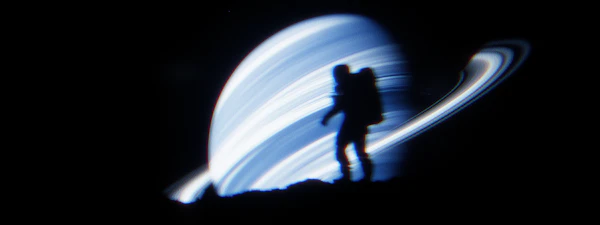 Astronaut and Saturn