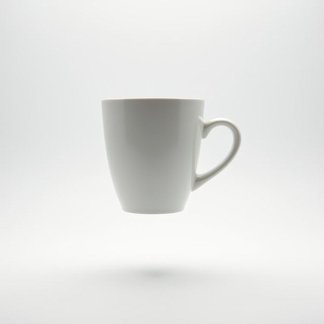 Floating White Mug