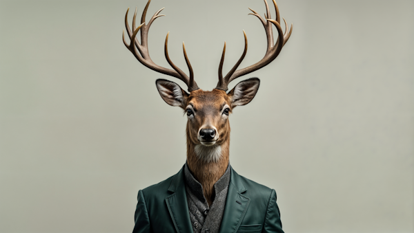 Elegant Deer-Human Hybrid Portrait