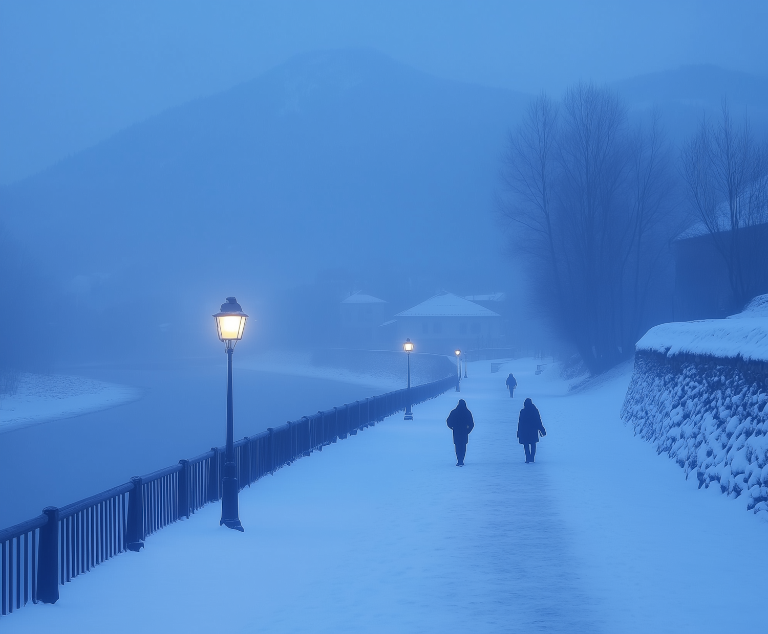 Serene Winter Pathway