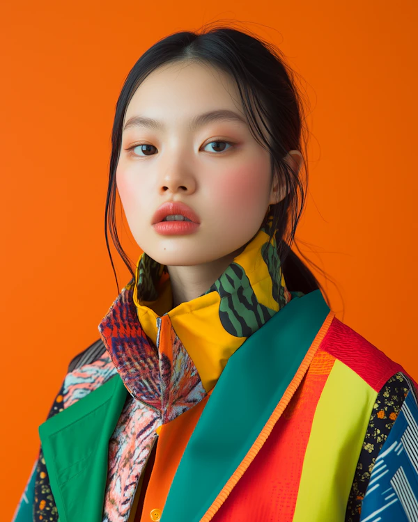 Vibrant Portrait of a Young Woman