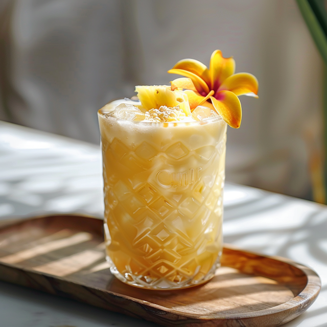 Tropical Cocktail Presentation