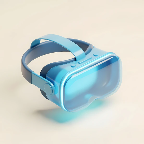 Blue VR Headset Render
