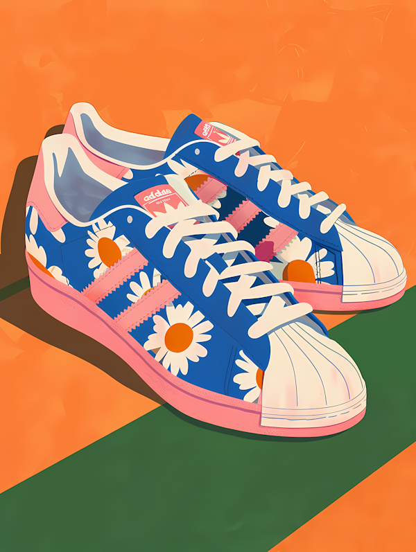 Colorful Floral Sneakers