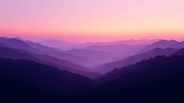 Serene Mountain Sunset
