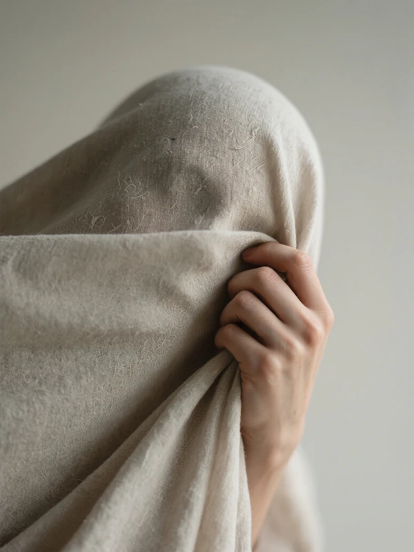 Fabric and Hand Close-Up