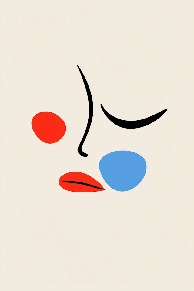 Minimalist Abstract Face Illustration