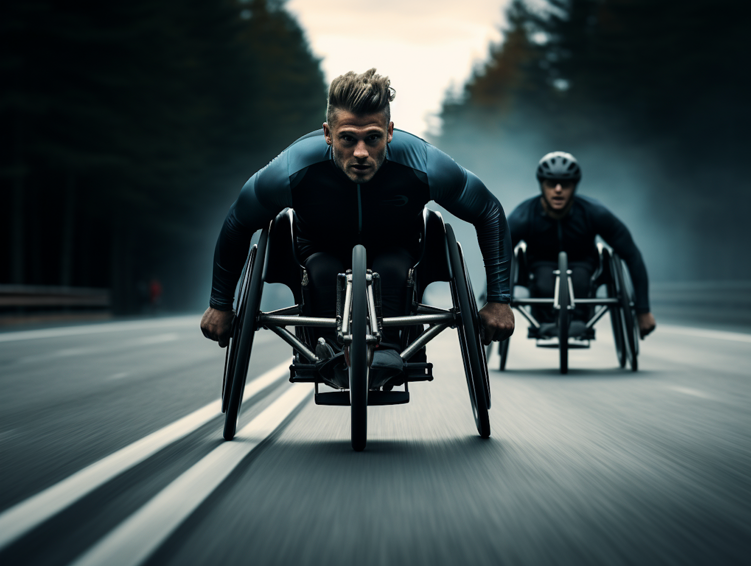 The Pursuit of Speed: Intense Wheelchair Racing Competition