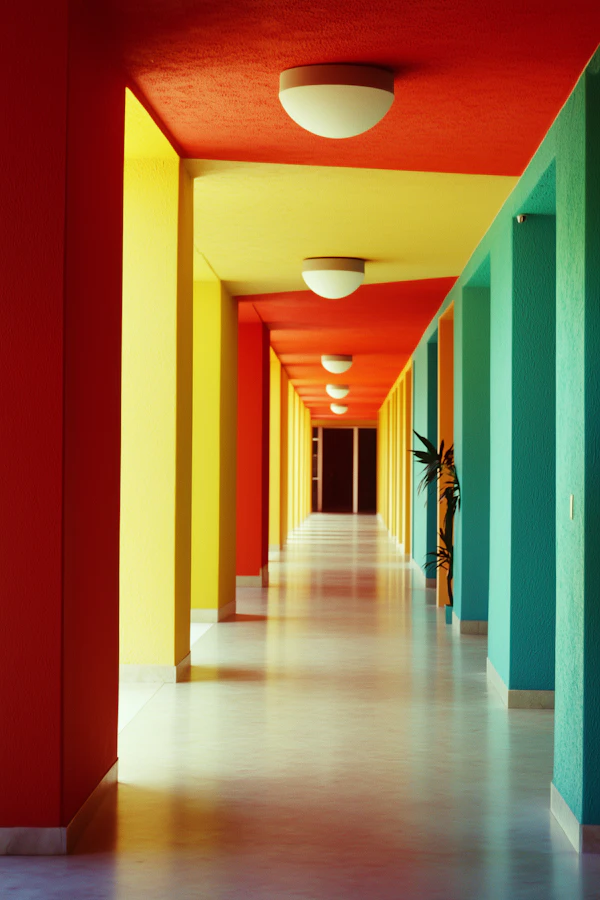 Vibrant Colorful Corridor