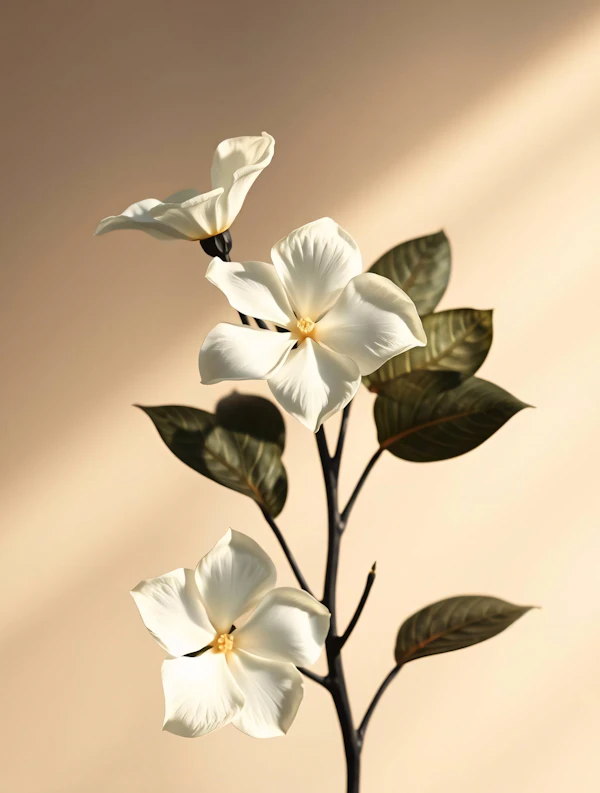 Branch with White Flowers