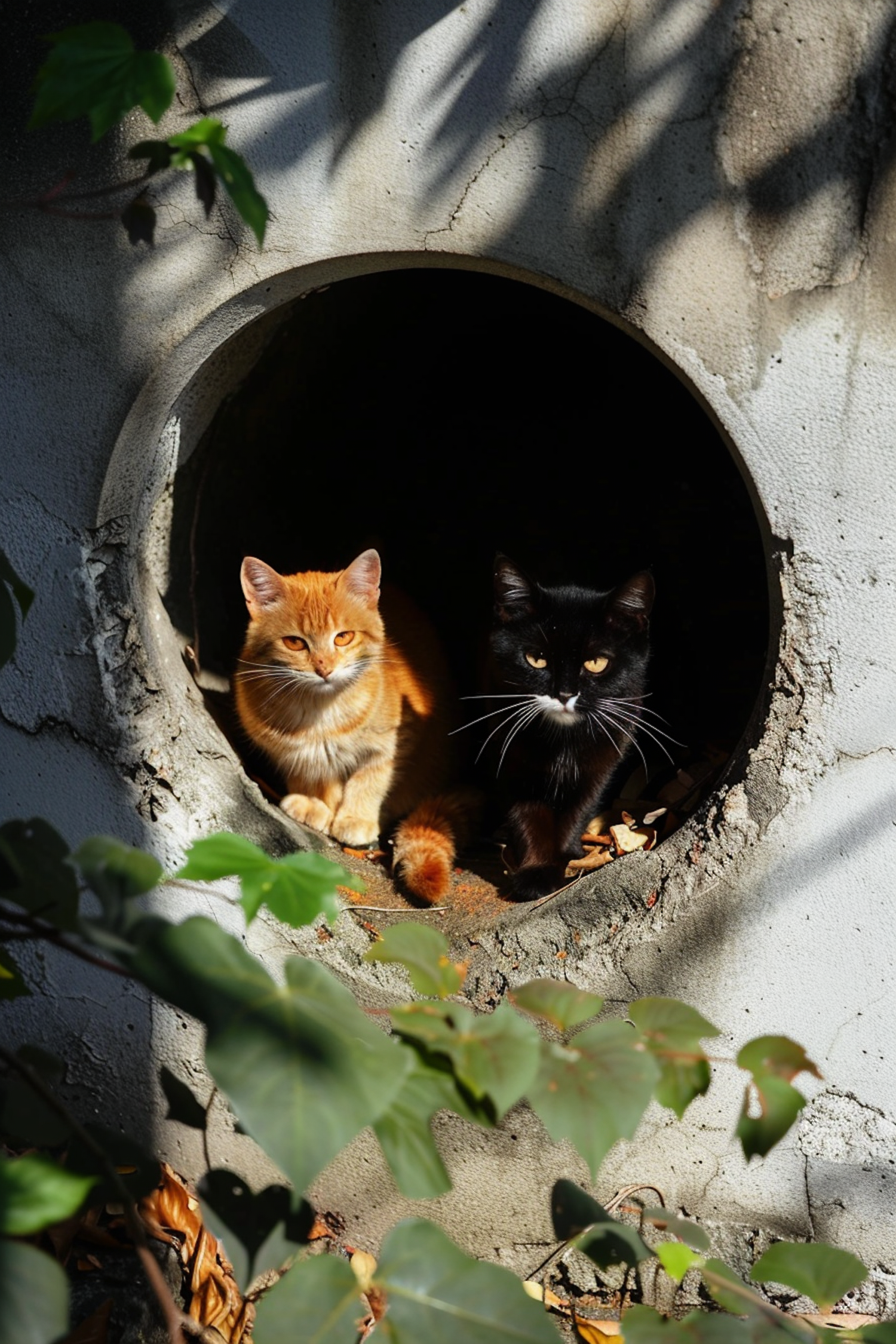 Two Cats in a Concrete Circle