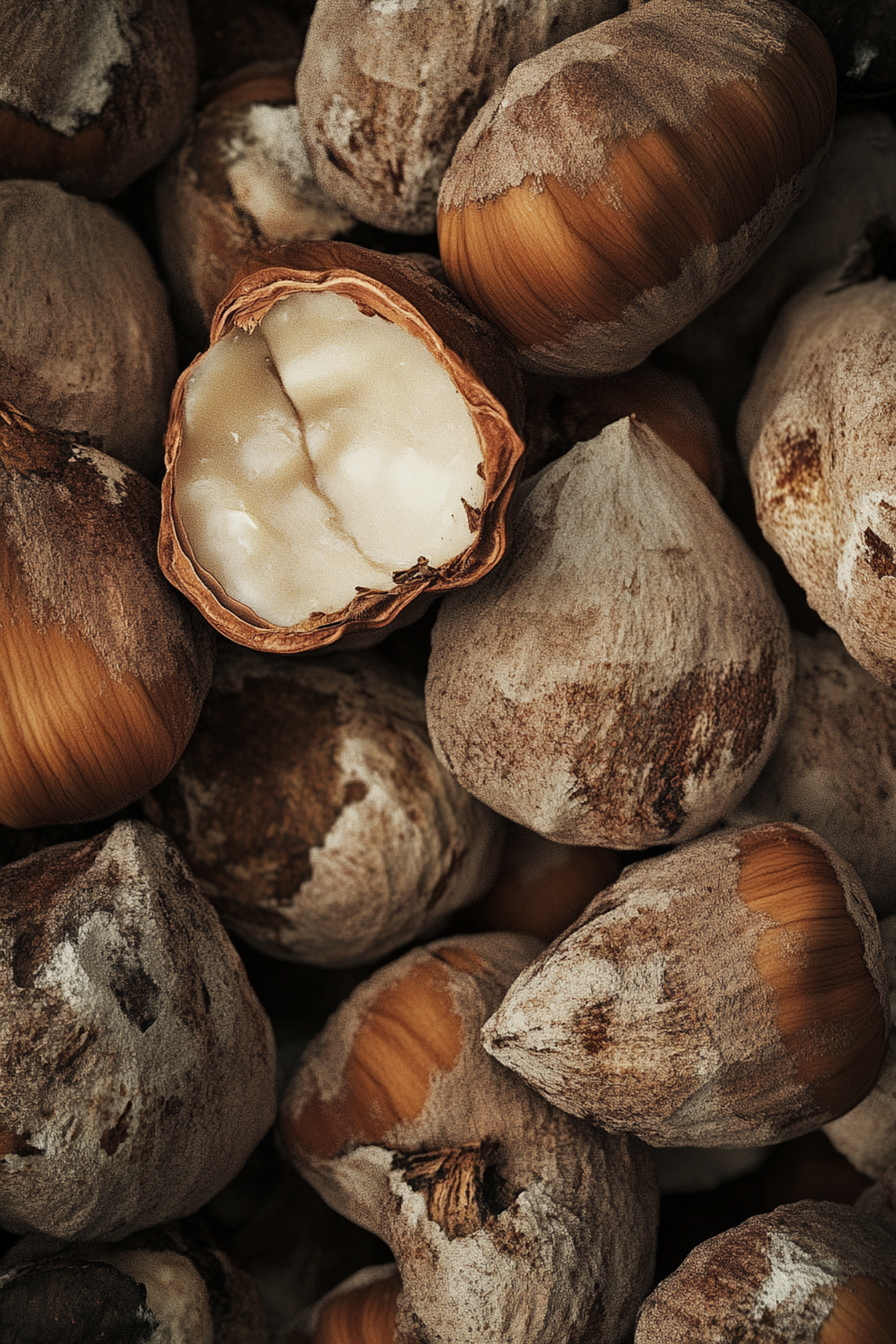 Close-up of Hazelnuts