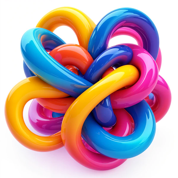 Vibrant 3D Sculpture