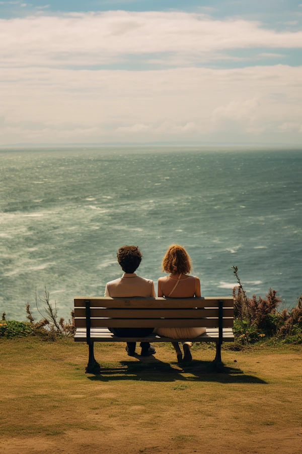 Serene Companionship by the Sea