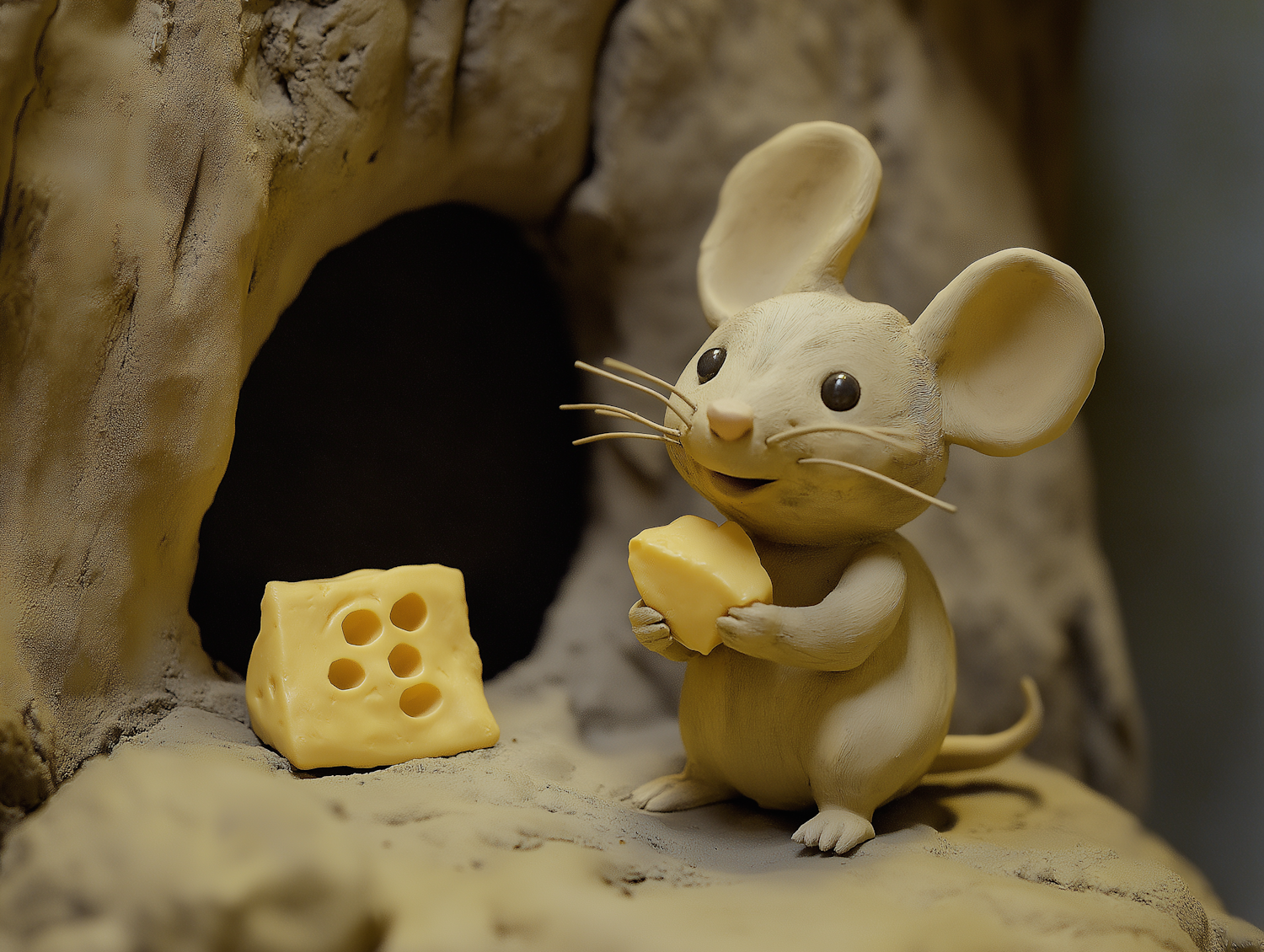 Anthropomorphic Mouse with Cheese