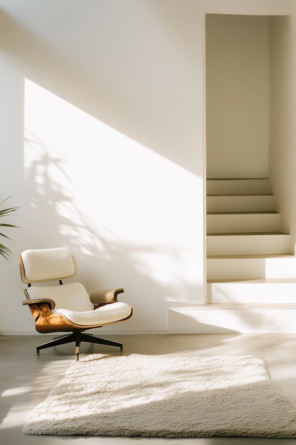 Minimalist Interior with Modern Lounge Chair