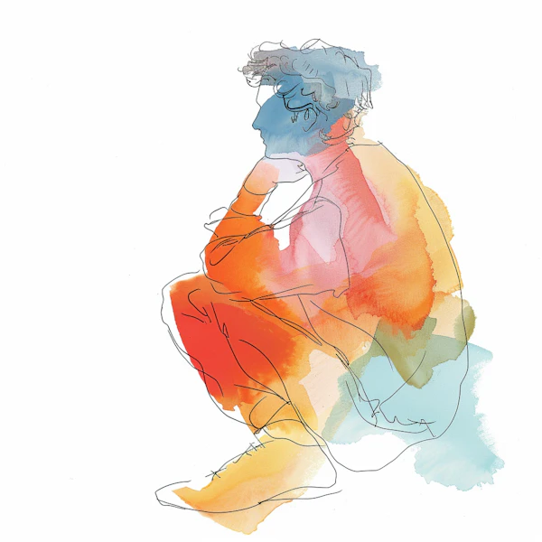 Abstract Seated Figure