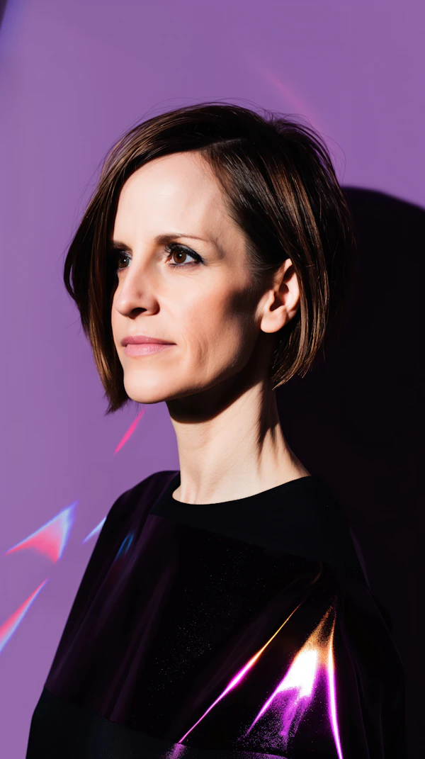 Thoughtful Woman with a Bob Haircut
