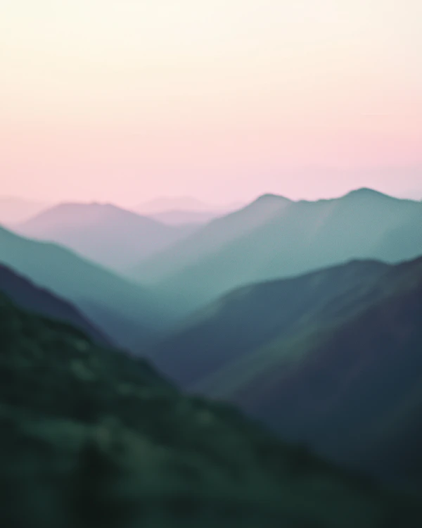 Twilight Mountain Scene