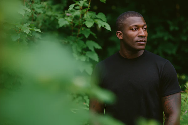 Man in Serene Nature