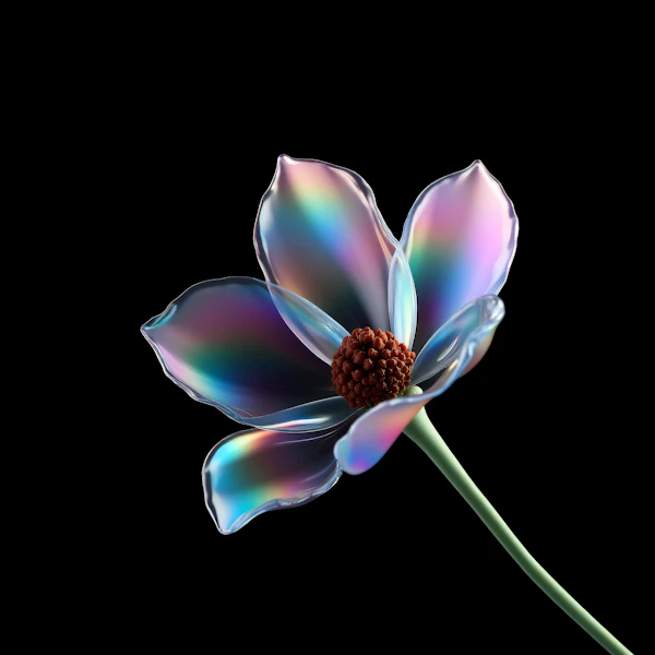 Iridescent Flower Art