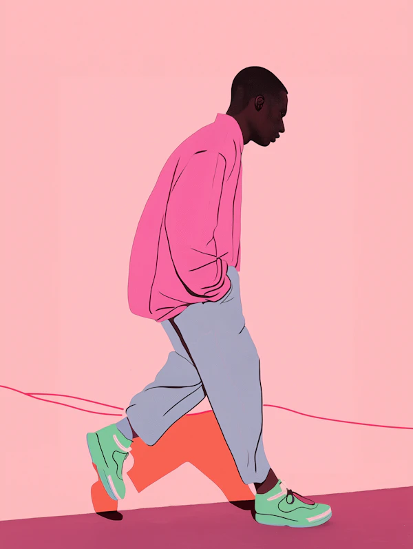 Stylized Walking Person