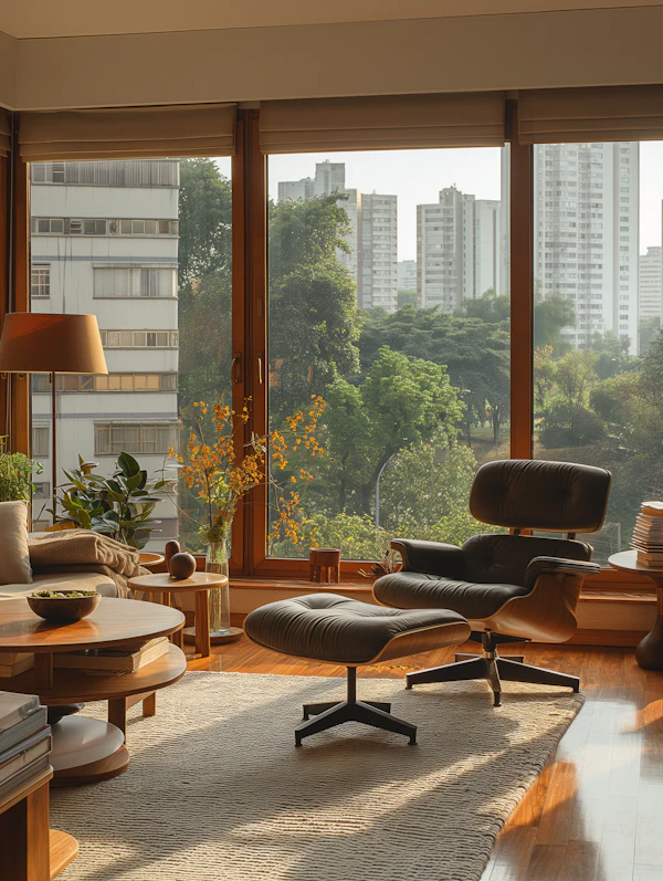 Stylish Interior Living Space with Natural Sunlight