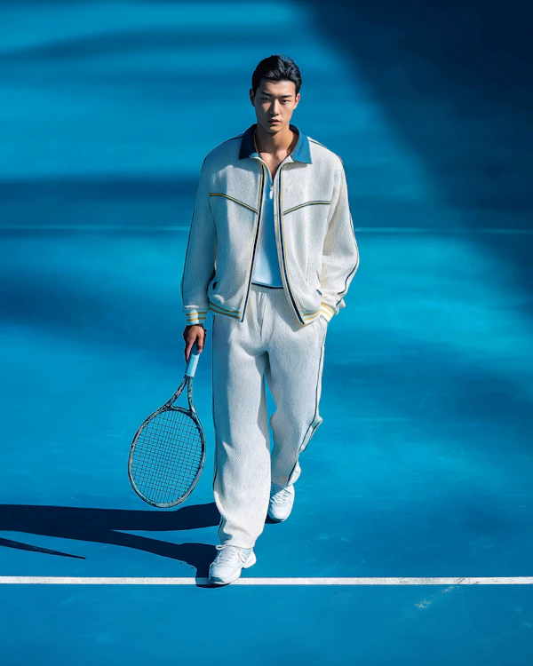 Focused Tennis Player