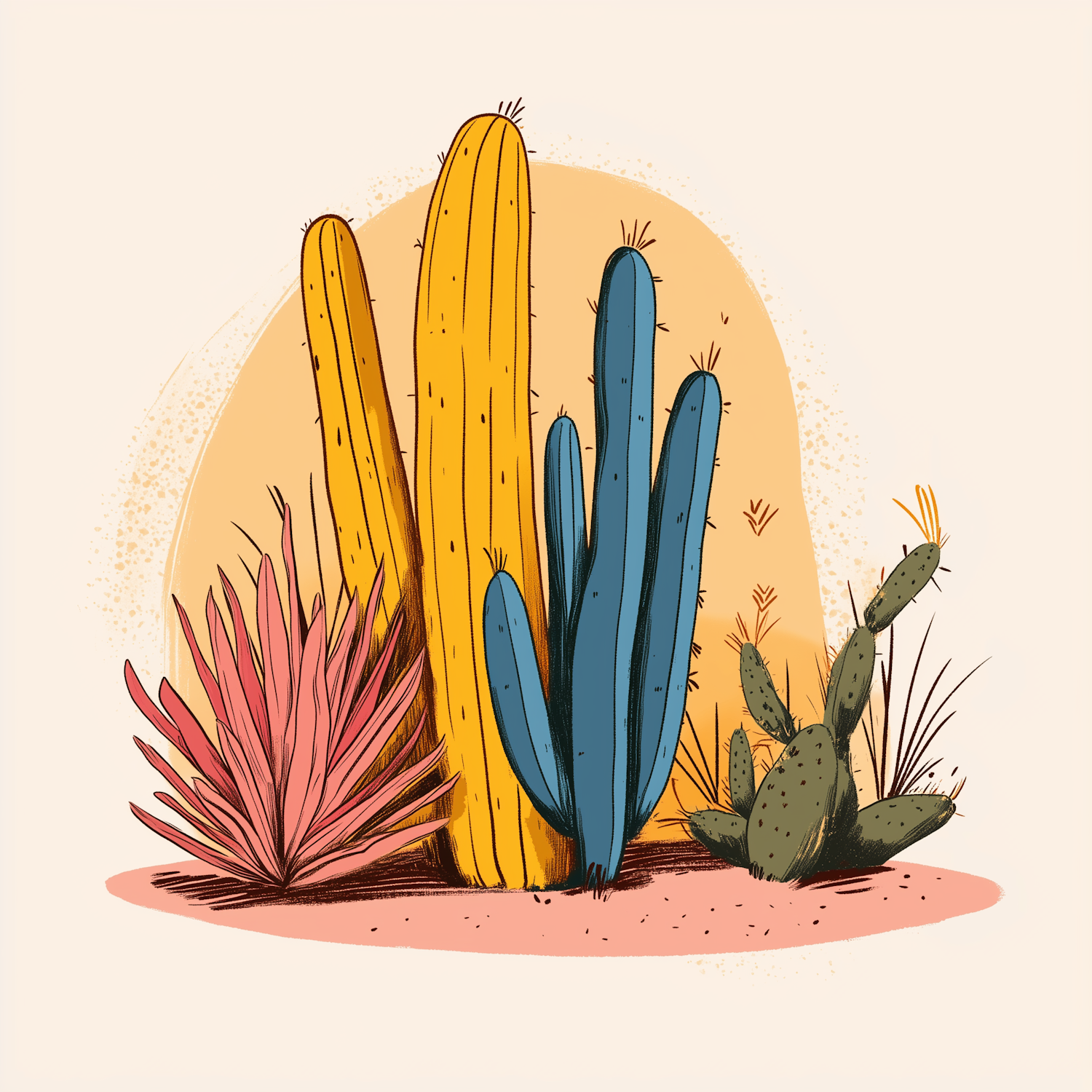 Desert Flora Illustration