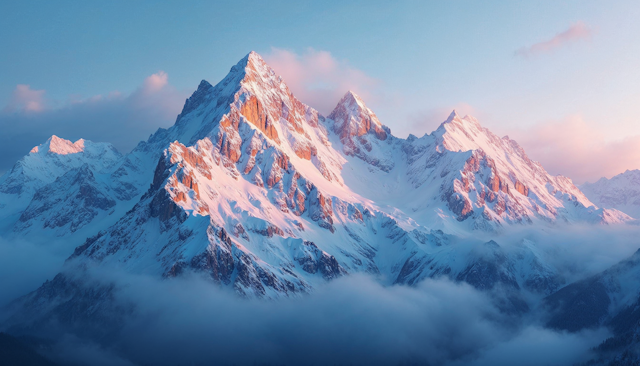 Majestic Mountain Range at Sunrise