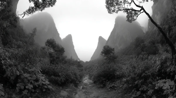 Misty Mountain Landscape