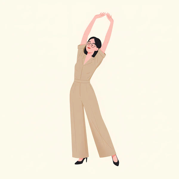 Woman Stretching Pose