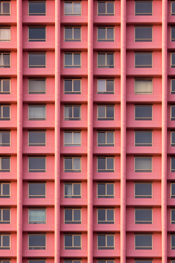 Geometric Symphony in Pink and Red