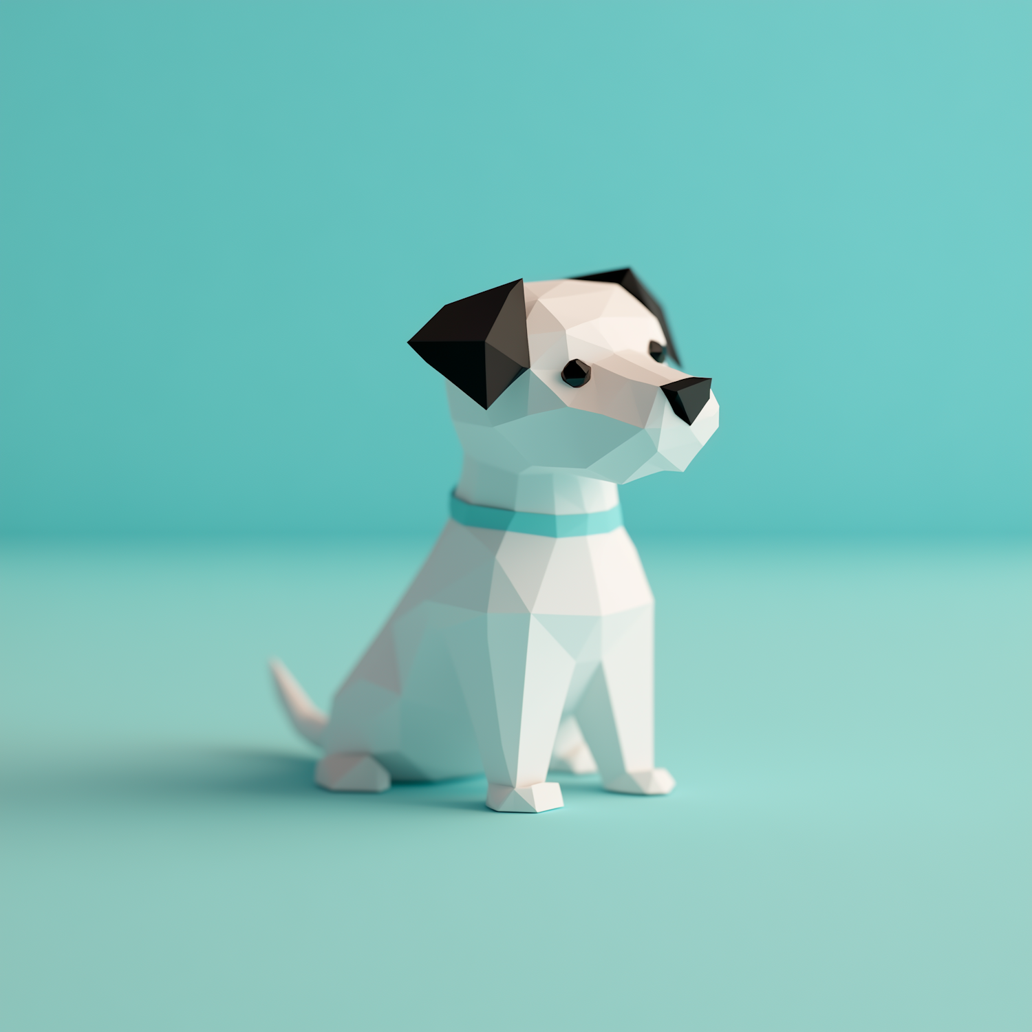 Geometric Dog Illustration