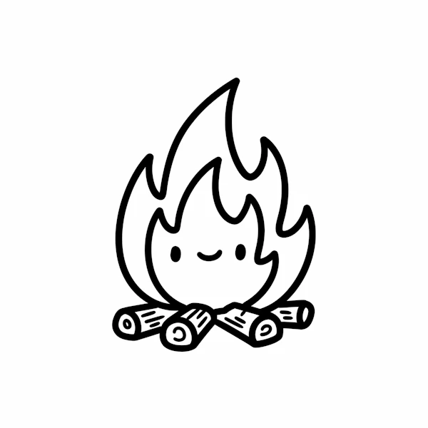 Cheerful Campfire Art