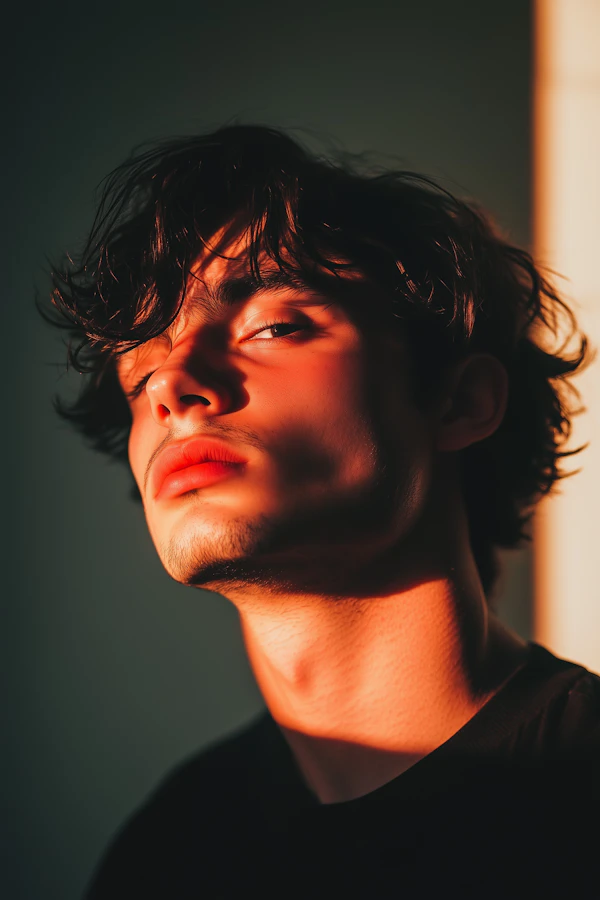 Contemplative Portrait of a Young Man